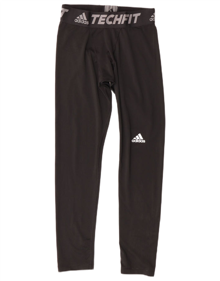 Legginsy chłopięce Adidas Climalite Graphic 13-14 lat Czarny poliester