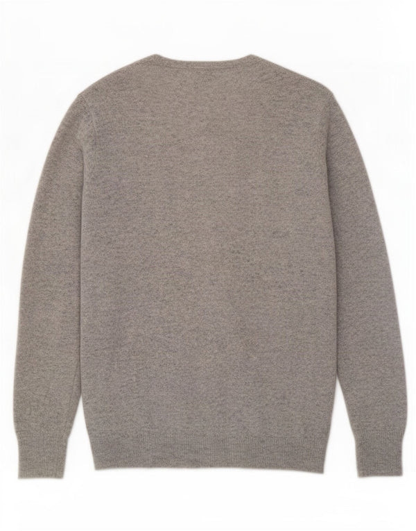 Sweter damski Benetton UK 14, duży, szary, wełniany