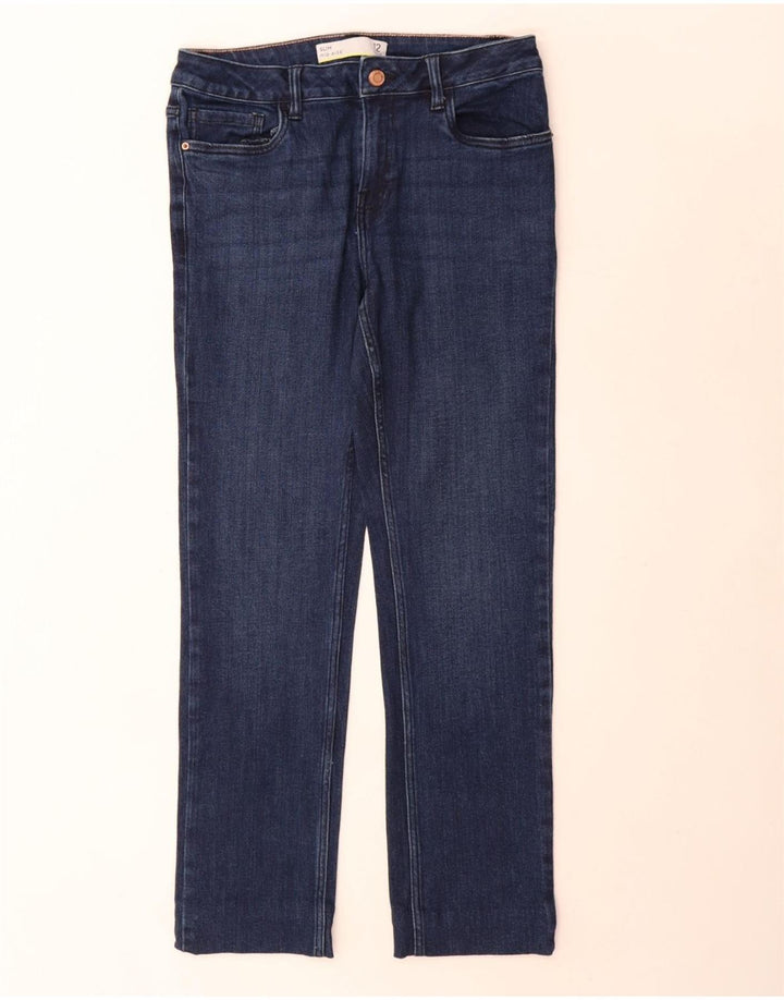 Next Damskie jeansy slim ze średnim stanem UK 12 Medium W30 L29 Niebieskie bawełniane