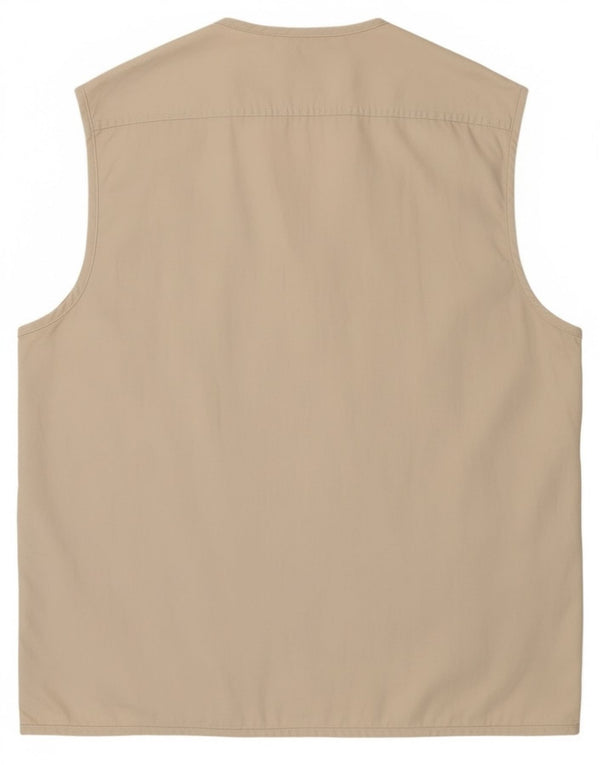 Męska kamizelka użytkowa Vintage UK 42 XL, beżowa, bawełniana