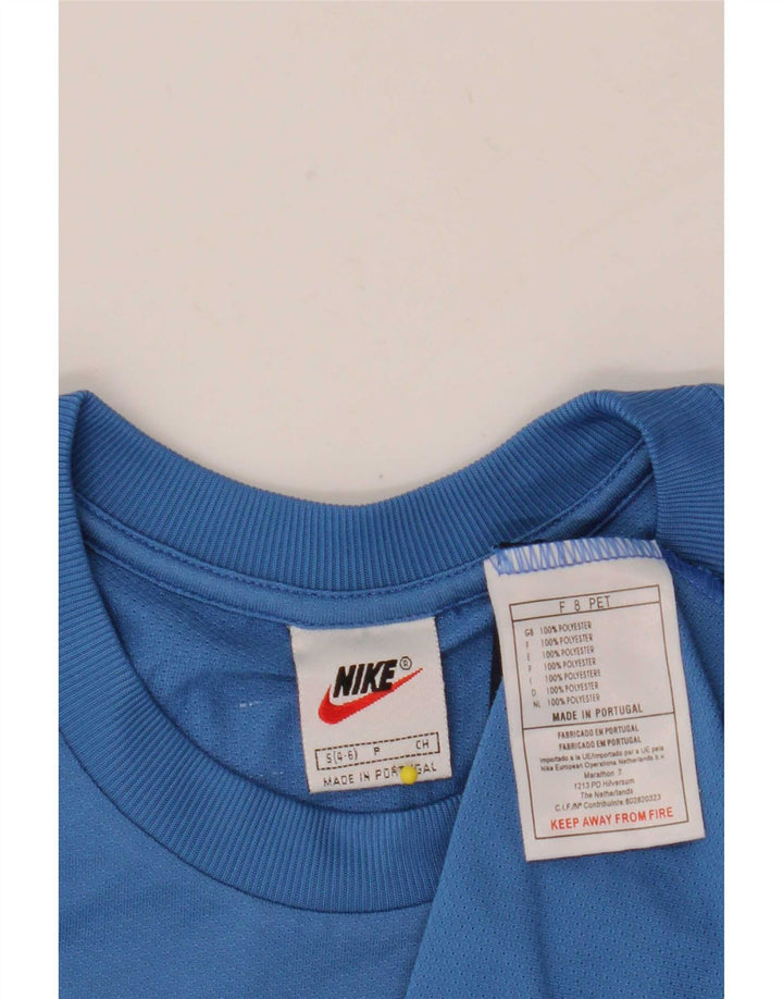 T-shirt damski Nike Top US 4/6, mały, niebieski, poliester z blokami kolorów