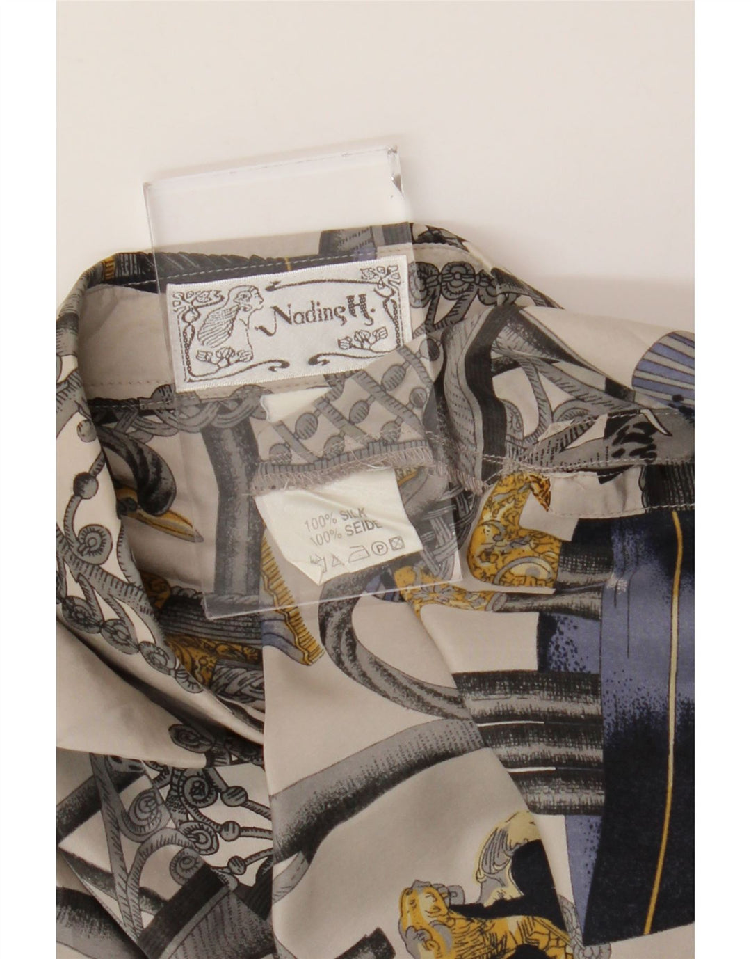 Bluzka damska Nadine H z abstrakcyjnym wzorem UK 14, duża, wielobarwna