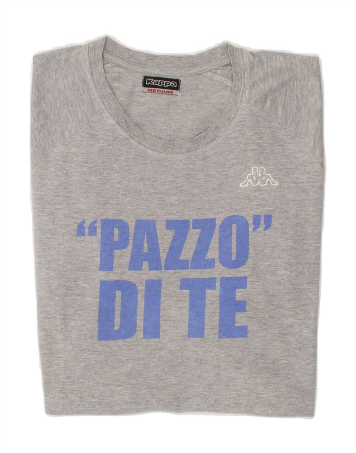 KAPPA Mens Graphic T-Shirt Top Medium Grey Cotton Vintage Kappa and Second-Hand Kappa from Messina Hembry 