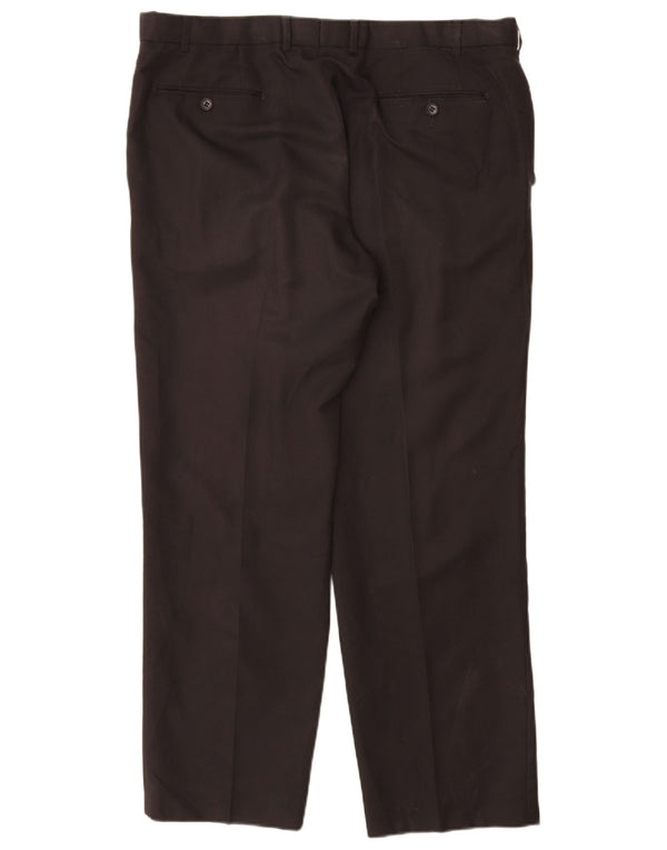 Marks & Spencer Męskie proste spodnie chino W38 L31 Czarny poliester