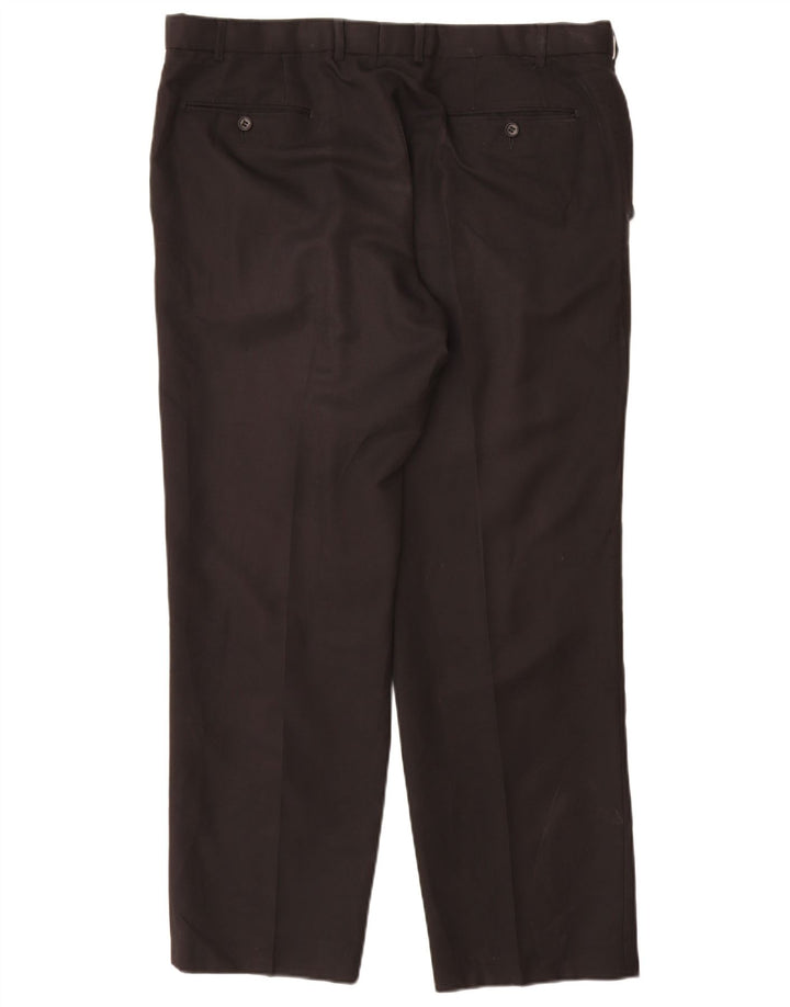 Marks & Spencer Męskie proste spodnie chino W38 L31 Czarny poliester