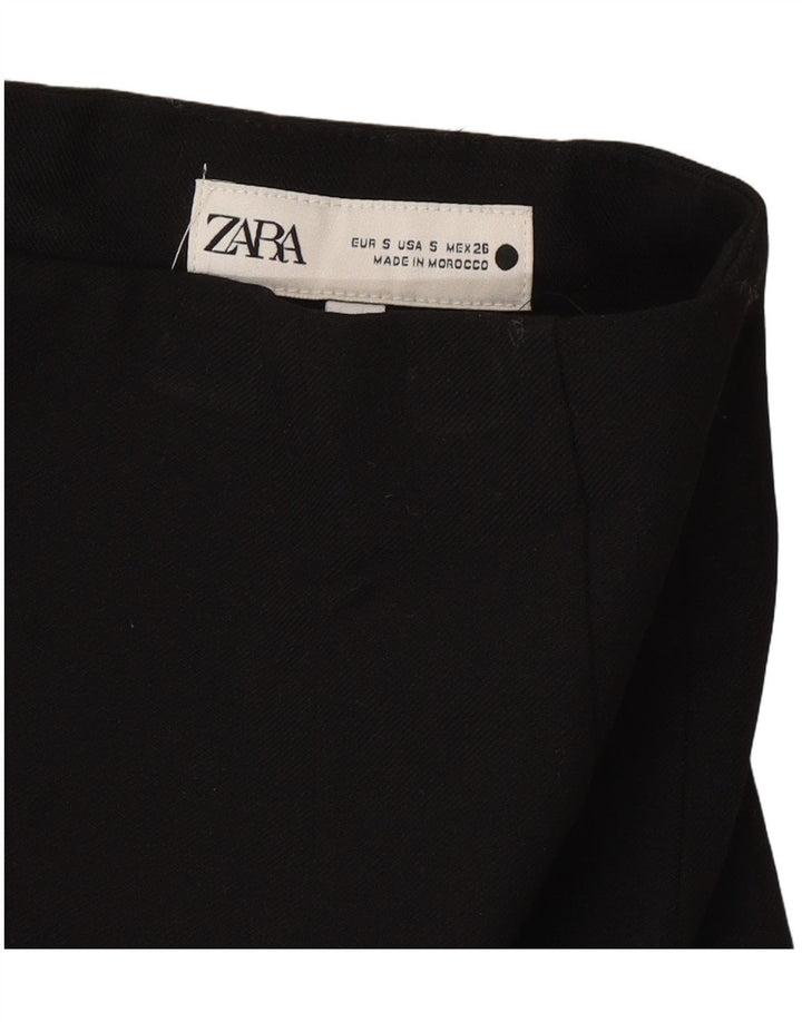Spódnica mini damska Zara mała W26 czarna poliestrowa
