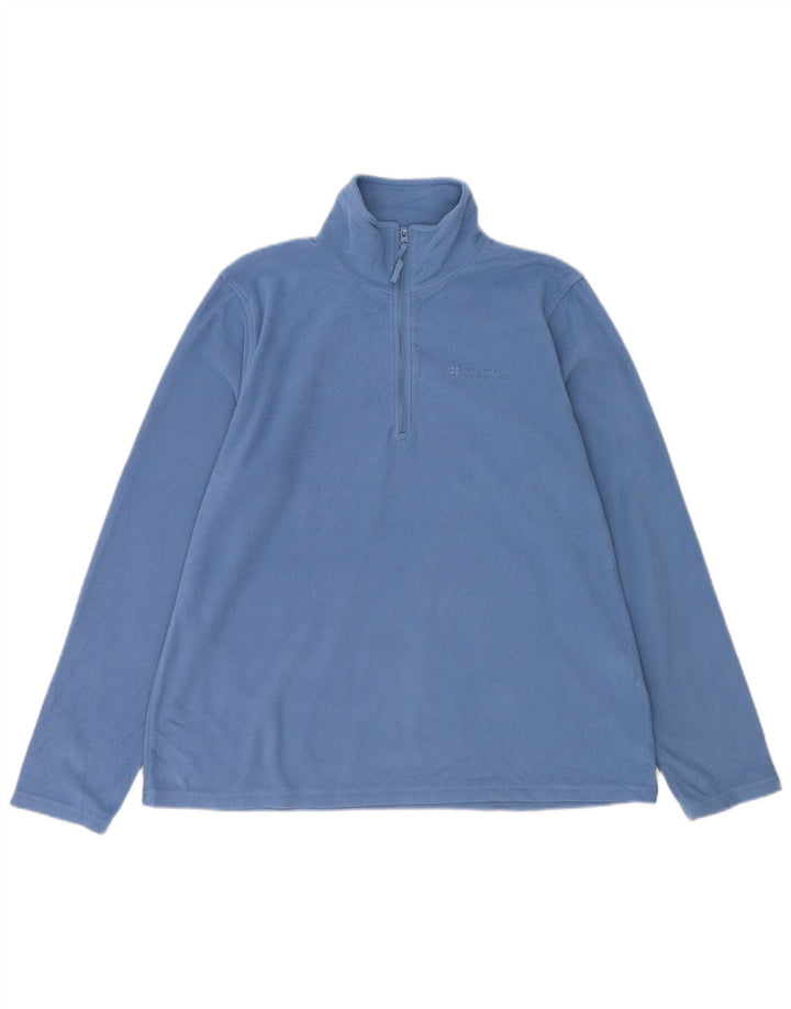 Damski sweter polarowy Mountain Warehouse z zamkiem błyskawicznym, UK 14, duży, niebieski poliester