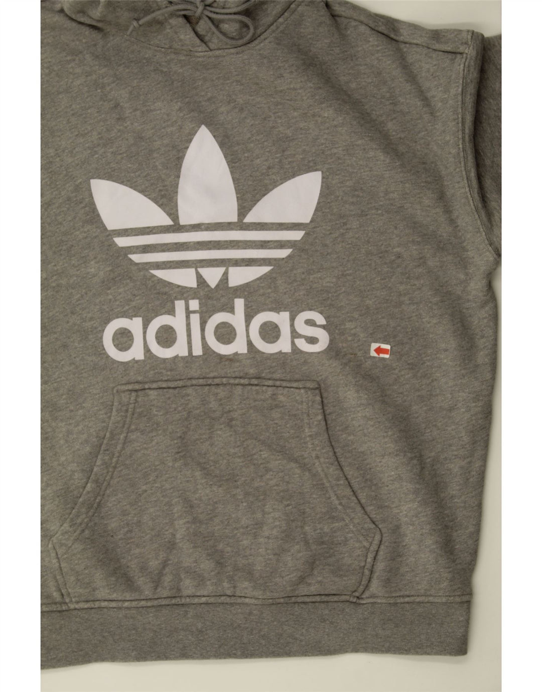 ADIDAS Mens Graphic Hoodie Jumper Medium Grey Cotton Vintage Adidas and Second-Hand Adidas from Messina Hembry 