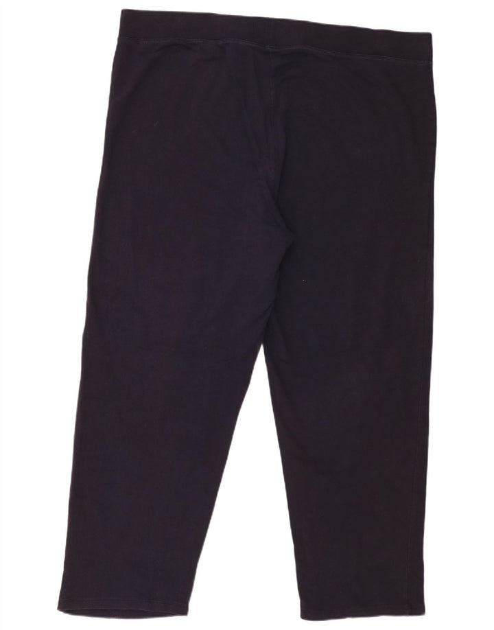 Legginsy damskie Marks & Spencer UK 22 3XL Granatowe, bawełniane