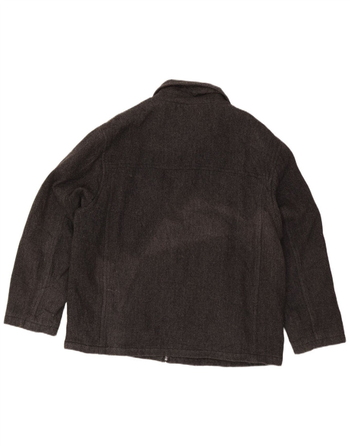 Męska kurtka bomberka Dockers UK 42 XL Szara wełna w jodełkę