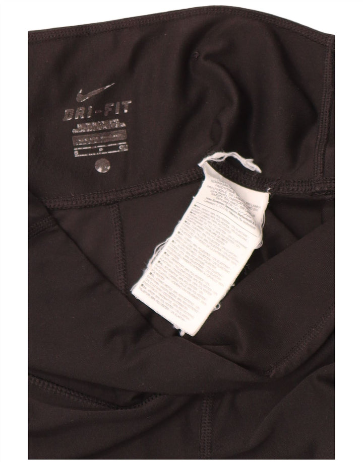Damskie legginsy Nike Capri UK 10, małe, czarne, poliestrowe