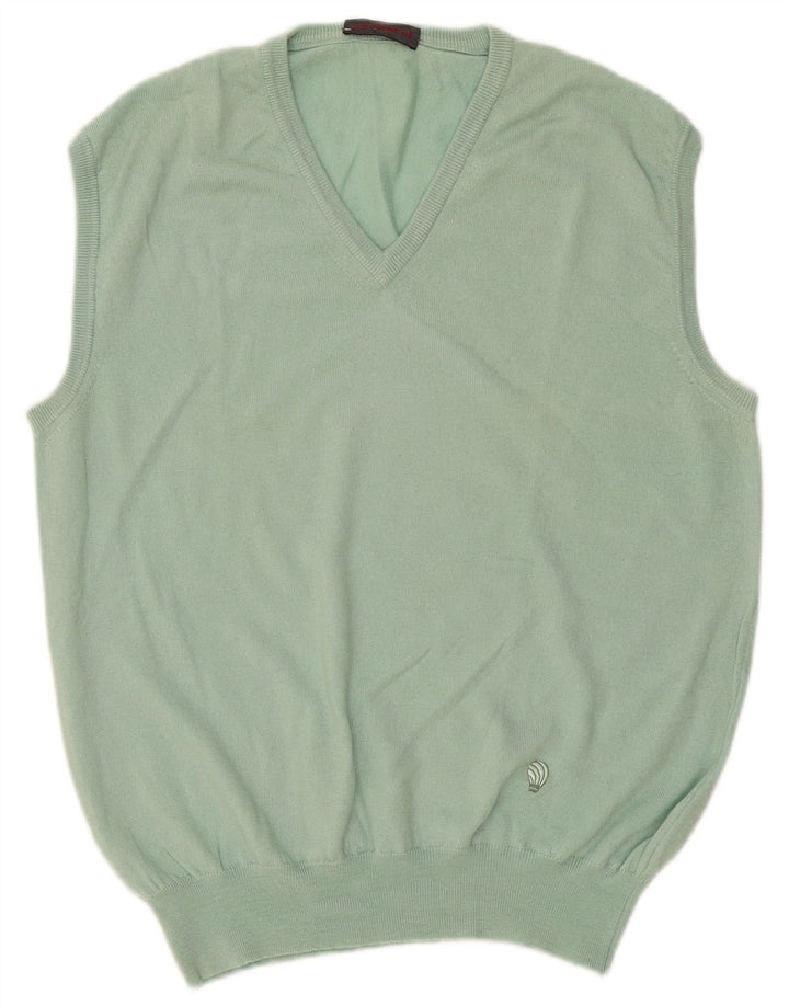 Podkoszulek męski Cacharel z kamizelką, duży, zielony, z dziewiczej wełny