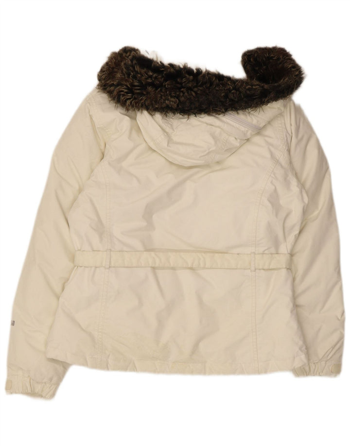 Damska wyściełana kurtka z kapturem The North Face UK 14, średni beż, nylon