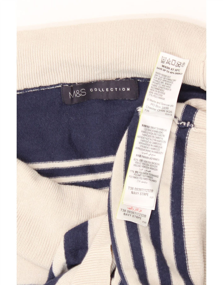Marks & Spencer Damski sweter z golfem UK 14, duży, granatowy