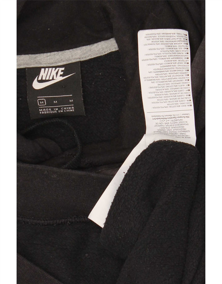 Męski sweter z kapturem Nike z grafiką, średni czarny, bawełniany