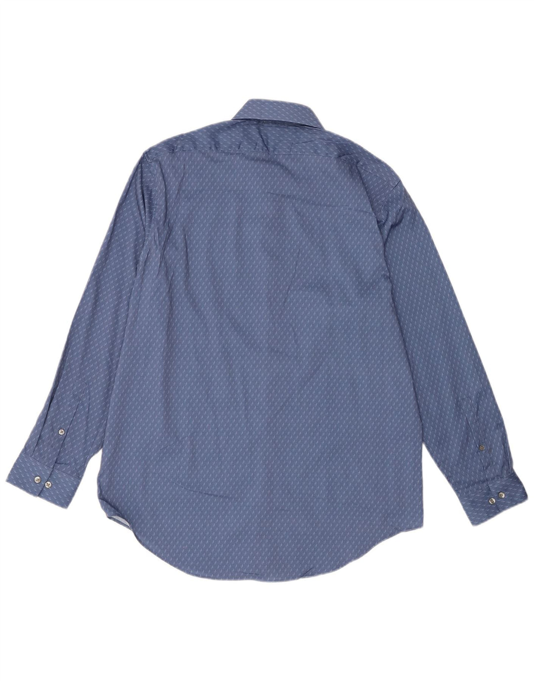 Męska koszula o dopasowanym kroju Calvin Klein, rozmiar 16 1/2, duży niebieski geometryczny poliester