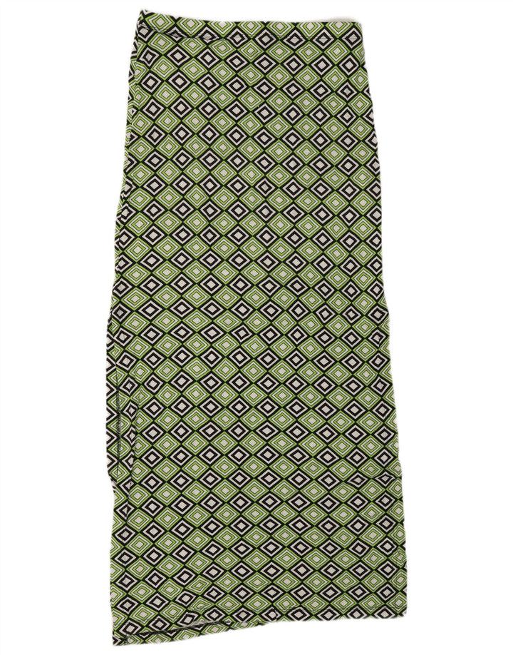 MICHAEL KORS Damska spódnica Maxi Medium W30 Zielona geometryczna