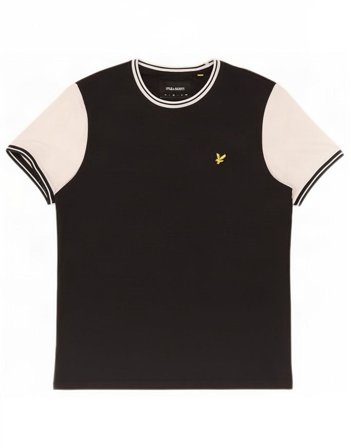 T-shirt męski Lyle & Scott, bawełniany, średniej wielkości, w kolorze czarnym