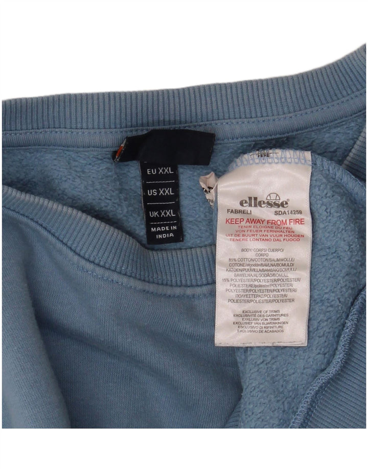 ELLESSE Mens Sweatshirt Jumper 2XL Blue Cotton