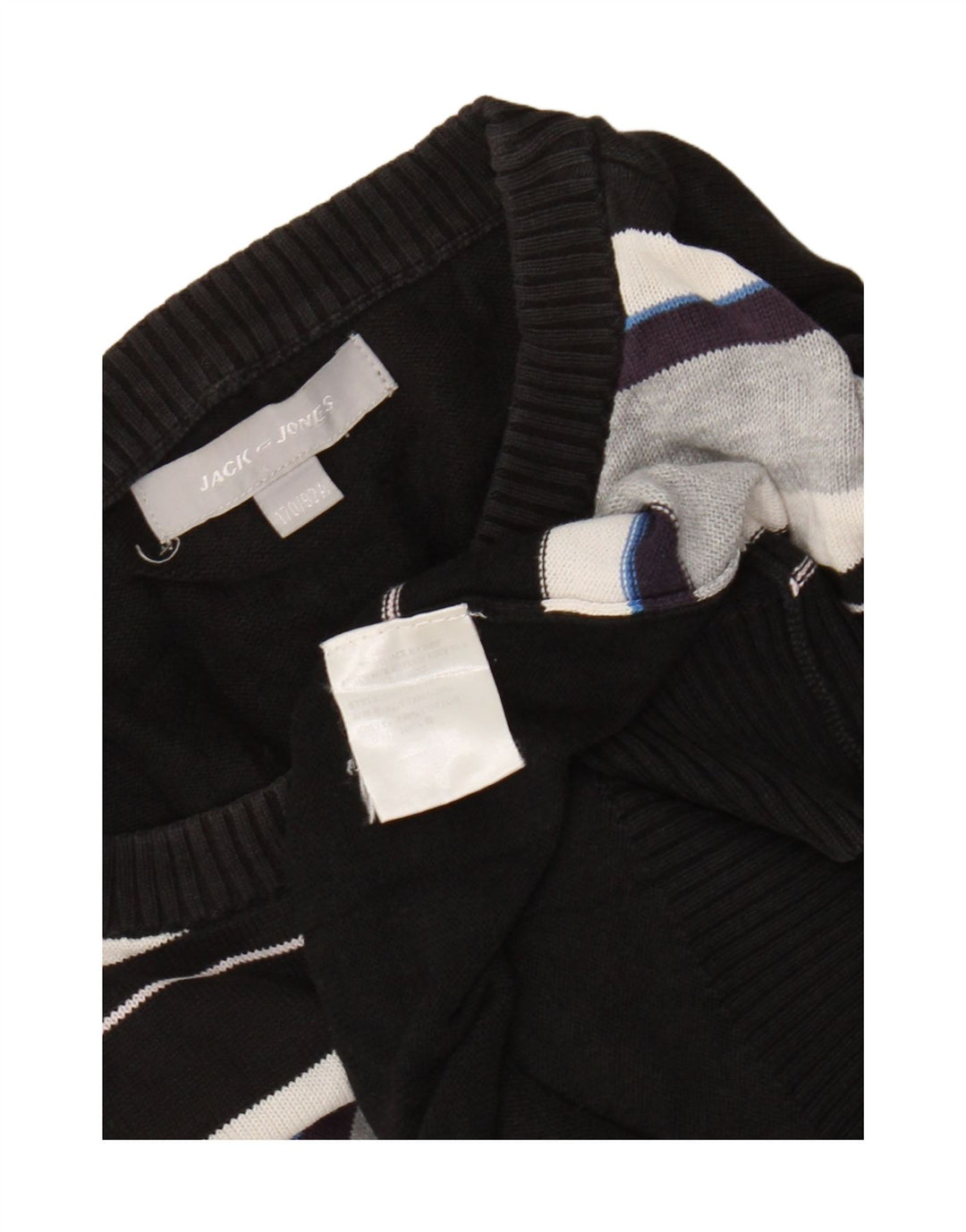 Sweter chłopięcy Jack & Jones z okrągłym dekoltem, 15-16 lat, bawełniany w czarne paski