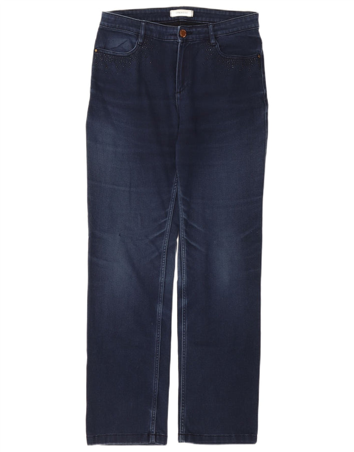 Marks & Spencer Damskie proste dżinsy UK 12 Medium W30 L30 Niebieskie bawełniane