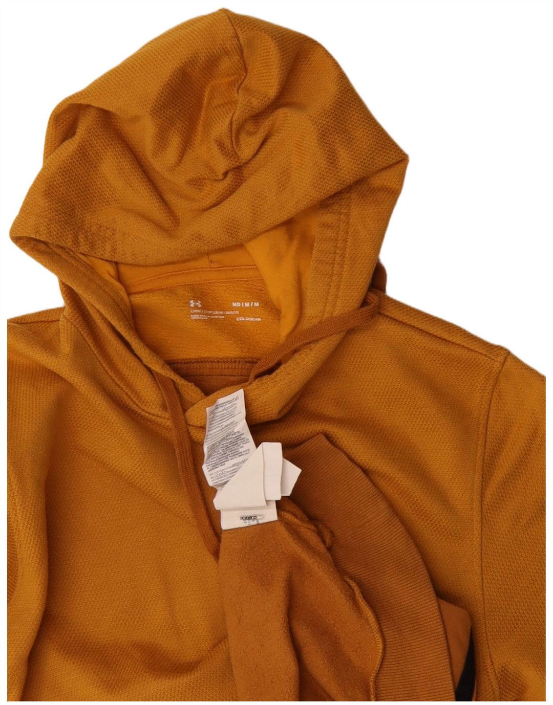 Męski sweter z kapturem Under Armour, bawełniany, w kolorze średniopomarańczowym