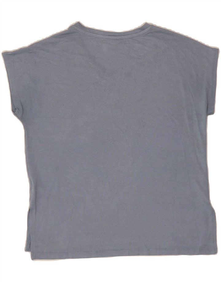 ORVIS Womens T-Shirt Top UK 14 Medium Blue Polyester Vintage Orvis and Second-Hand Orvis from Messina Hembry 