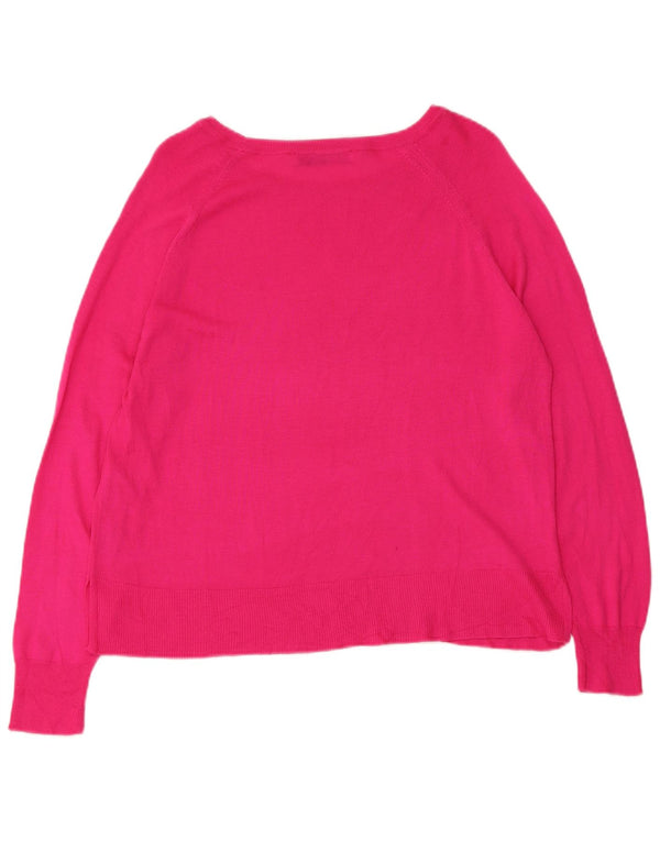 Sweter damski Zara z dekoltem w łódkę UK 10 Small Pink wiskoza