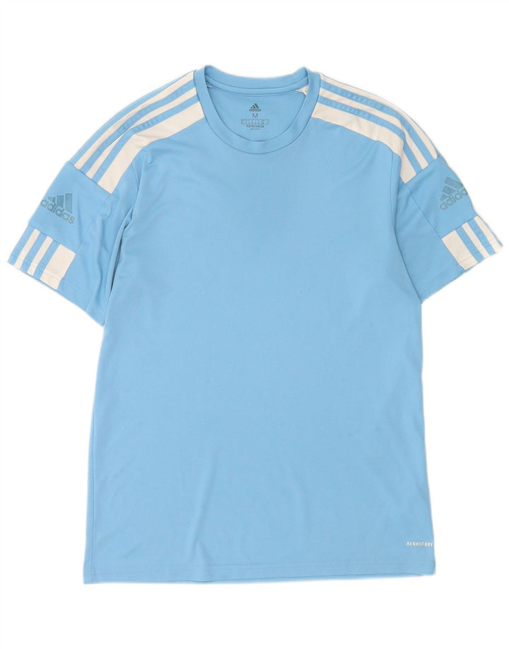 Męska koszulka Adidas Aeroready Top, średni niebieski, poliester z blokami kolorów