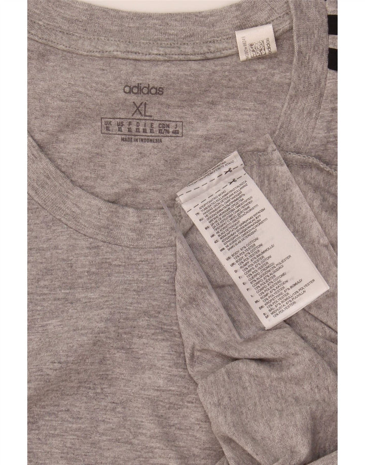 ADIDAS Mens T-Shirt Top XL Grey Cotton