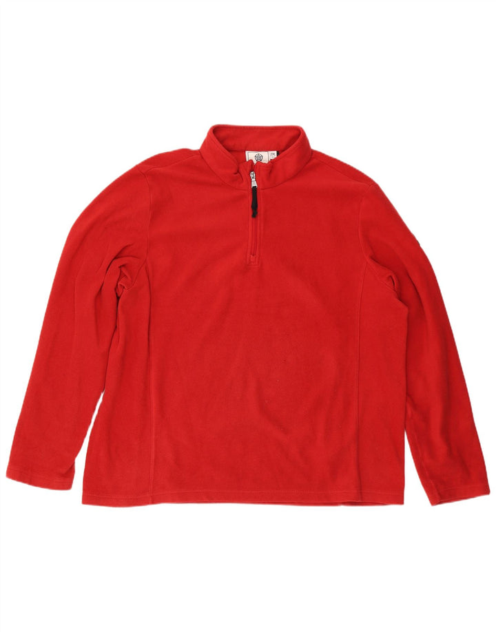 Męski sweter polarowy TOG 24 z zamkiem błyskawicznym, 2XL, czerwony poliester