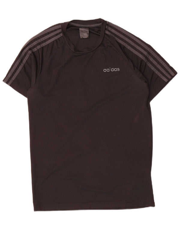 Adidas Męski T-shirt Top Mały Czarny Poliester