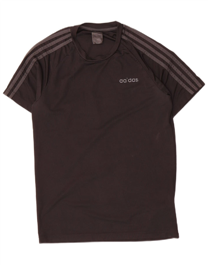 Adidas Męski T-shirt Top Mały Czarny Poliester