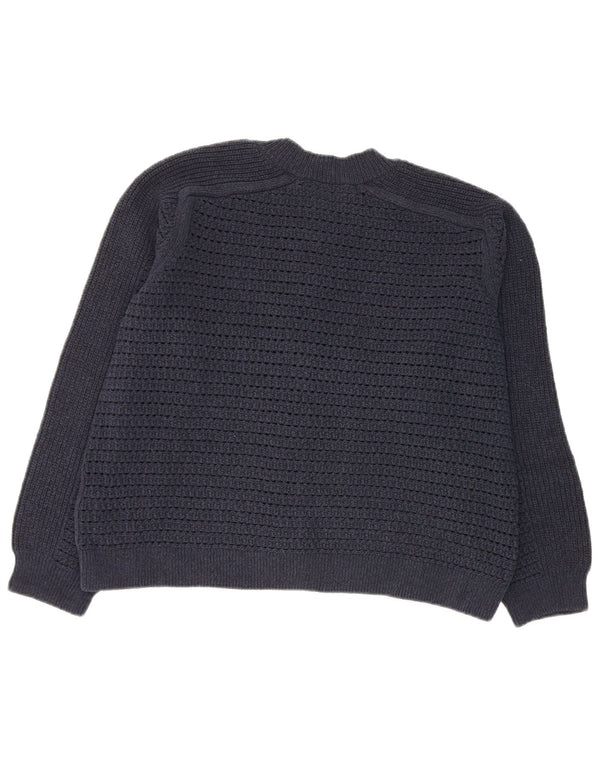 Marks & Spencer Damski sweter typu Crop Cardigan UK 16, duży, granatowy, bawełniany
