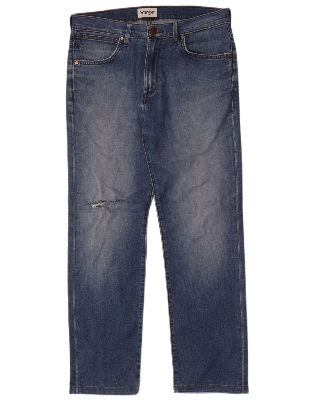 Męskie jeansy Wrangler w trudnej sytuacji W32 L30 niebieskie
