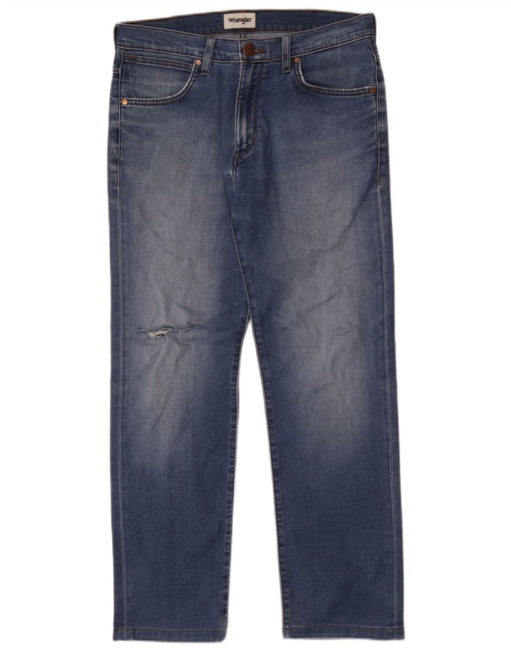 Męskie jeansy Wrangler w trudnej sytuacji W32 L30 niebieskie