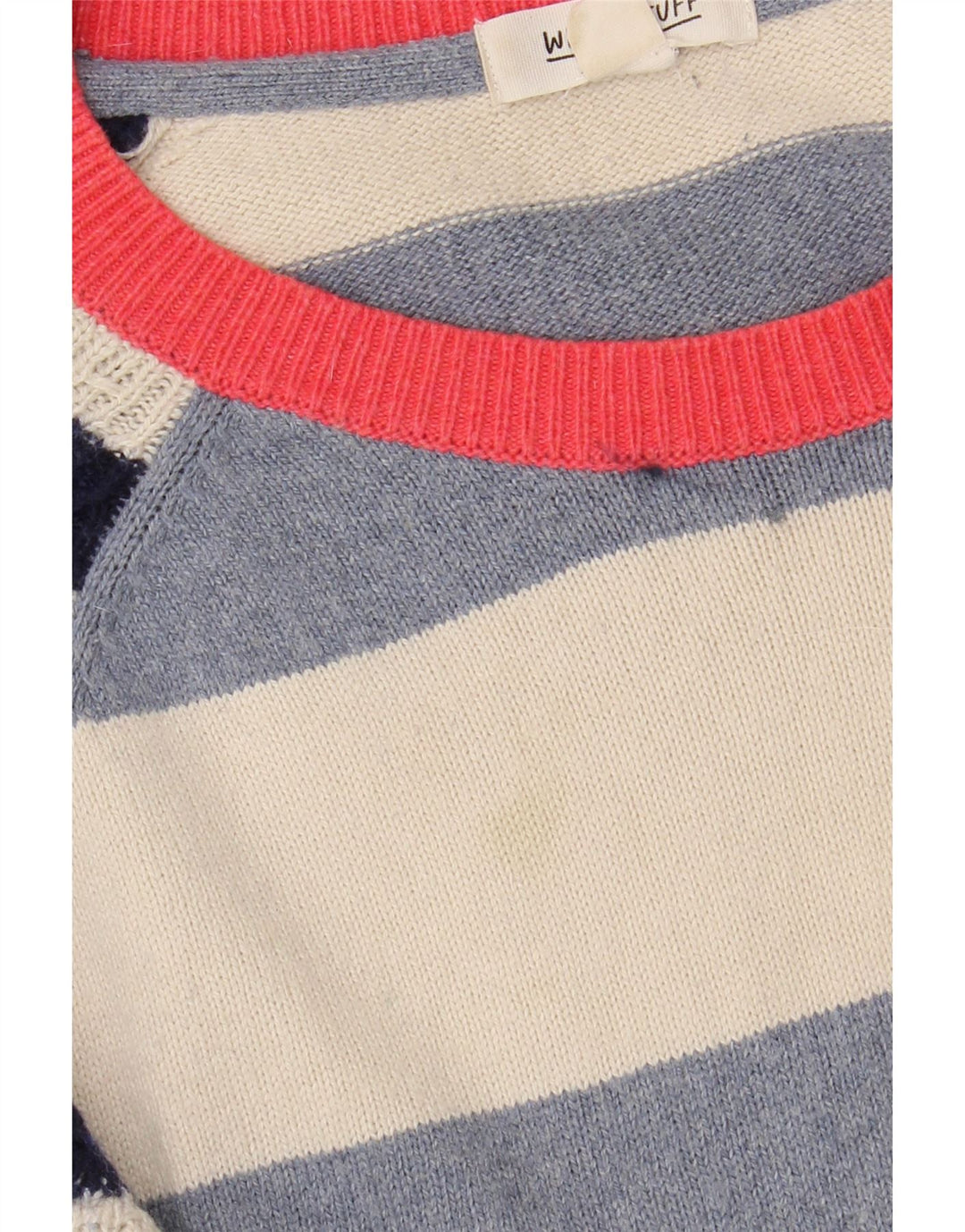 WHITE STUFF Damski sweter z dekoltem w łódkę UK 12 Średni wielobarwny