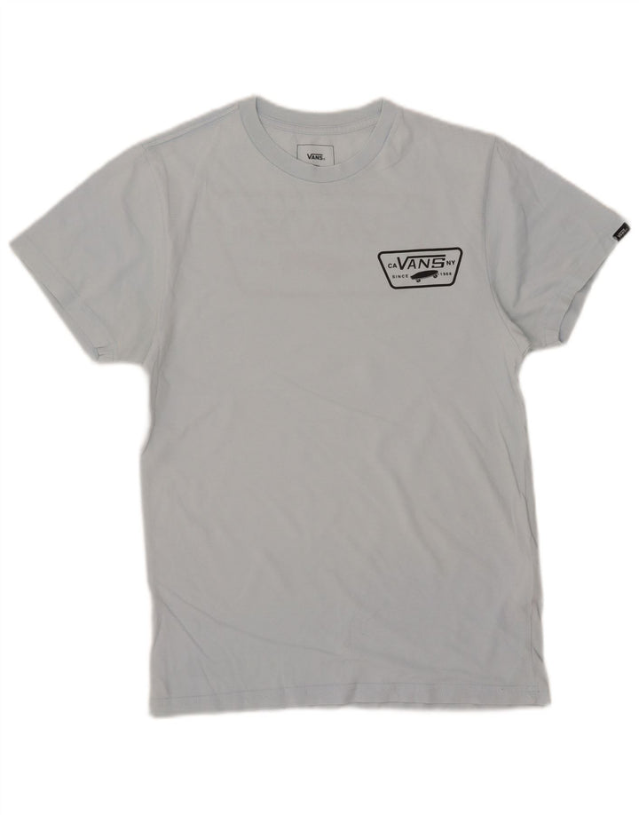 Męski T-shirt z grafiką Vans o dopasowanym kroju, mały, niebieski, bawełniany