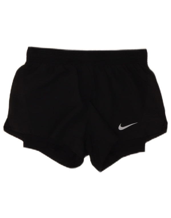 Nike Womens Dri Fit Sport Shorts UK 6 XS Black Polyester