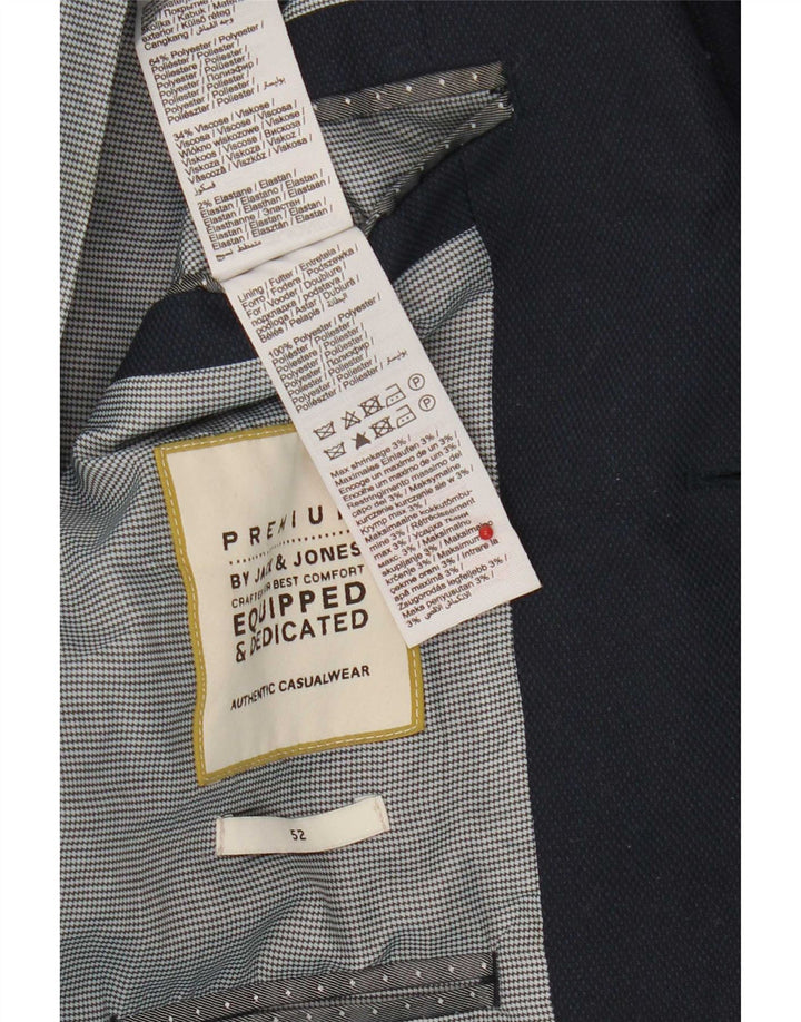 Męska marynarka Jack & Jones zapinana na 2 guziki IT 52 XL, granatowa, poliester
