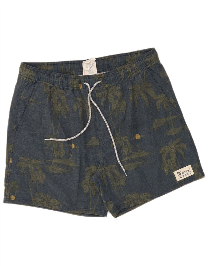 Męskie spodenki sportowe Rip Curl, średnioszare, bawełniane w kwiaty