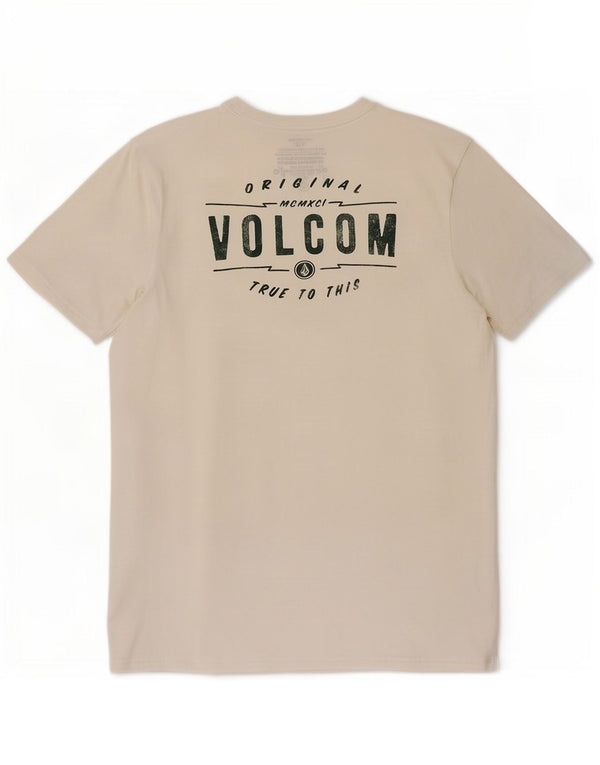 Męska koszulka z grafiką Volcom, góra XL, biała bawełna