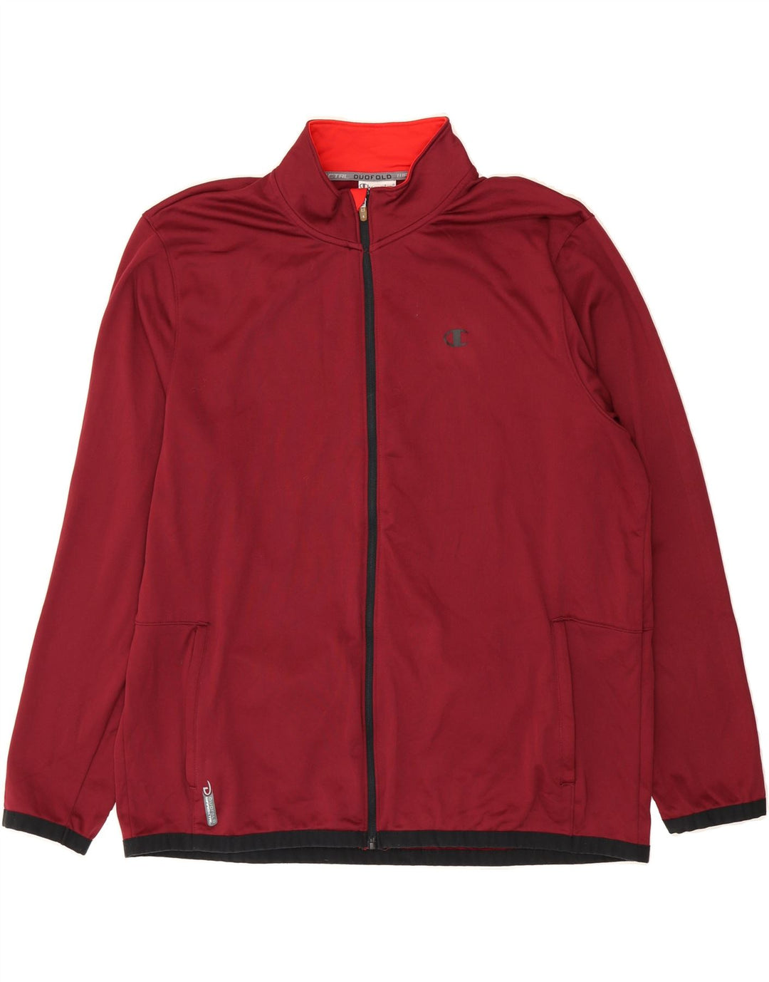 CHAMPION Womens Big & Tall Tracksuit Top Jacket UK 20 2XL Red Polyester Vintage Champion and Second-Hand Champion from Messina Hembry 
