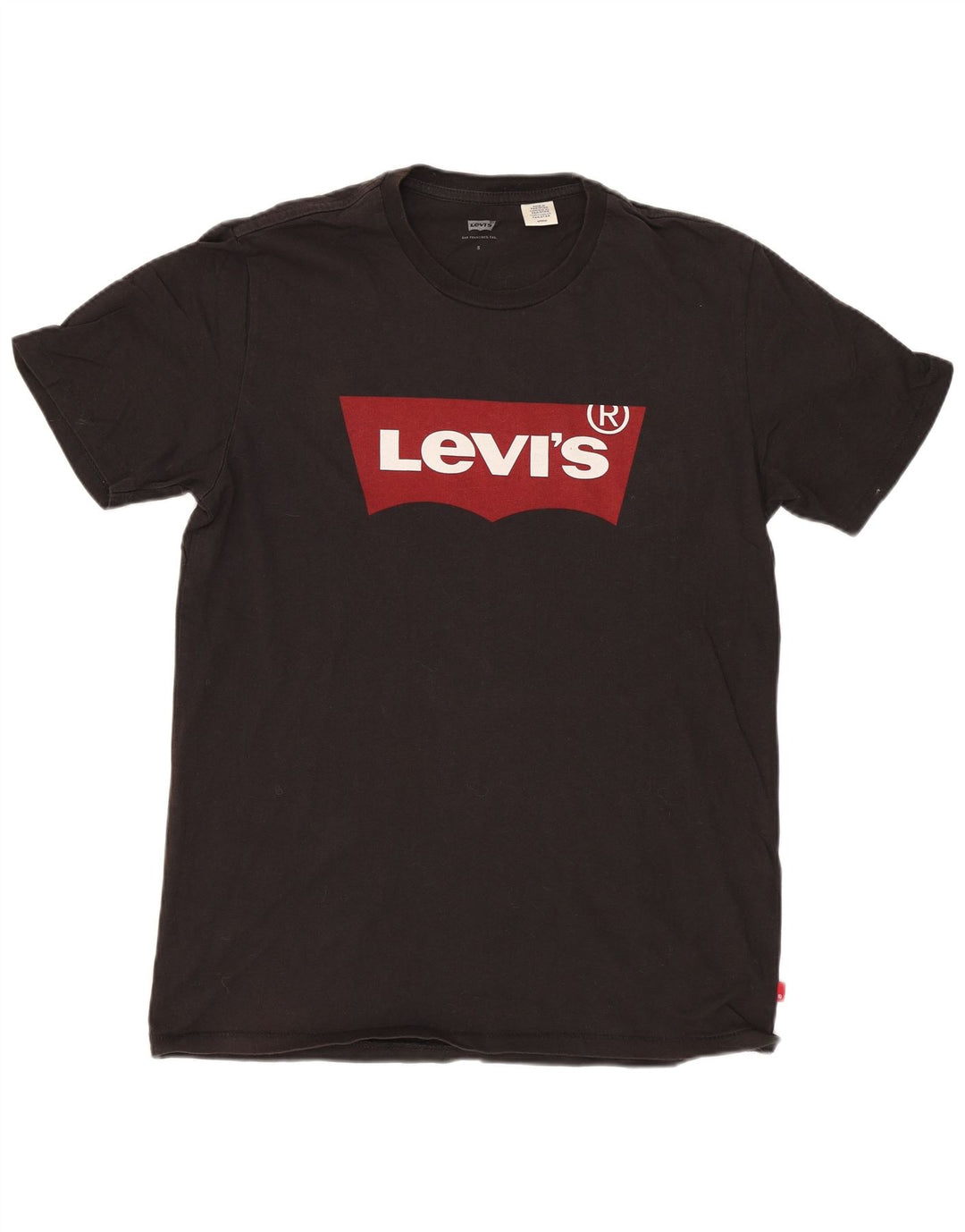 Męski T-shirt z grafiką LEVI'S, mały, czarny, bawełniany