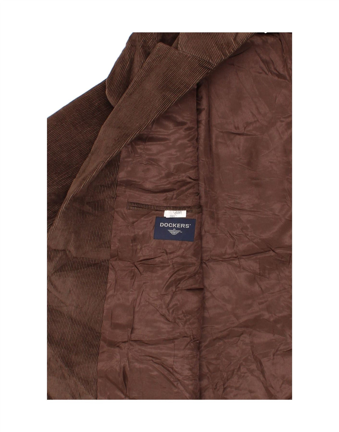 DOCKERS Męska sztruksowa marynarka US 48 4XL brązowa bawełniana