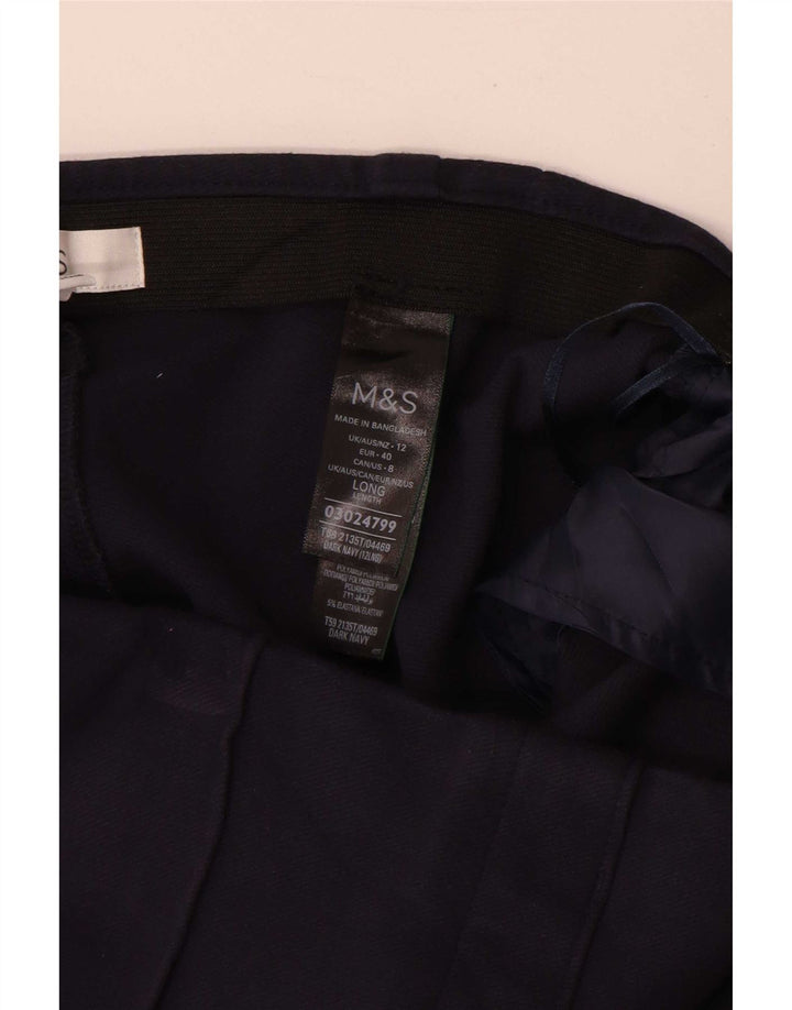 Damskie spodnie garniturowe Marks & Spencer UK 12 Medium W30 L31 Granatowe