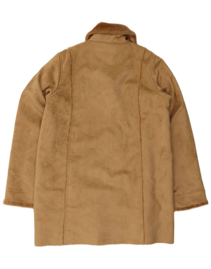 Klasyczny damski płaszcz Sherpa UK 18 XL Beżowy poliester