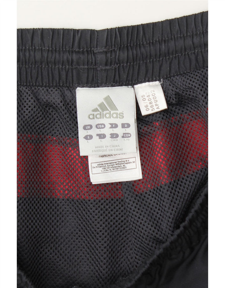 Męskie spodnie dresowe Adidas Climacool, duże, czarne, z blokami kolorów, poliestrowe
