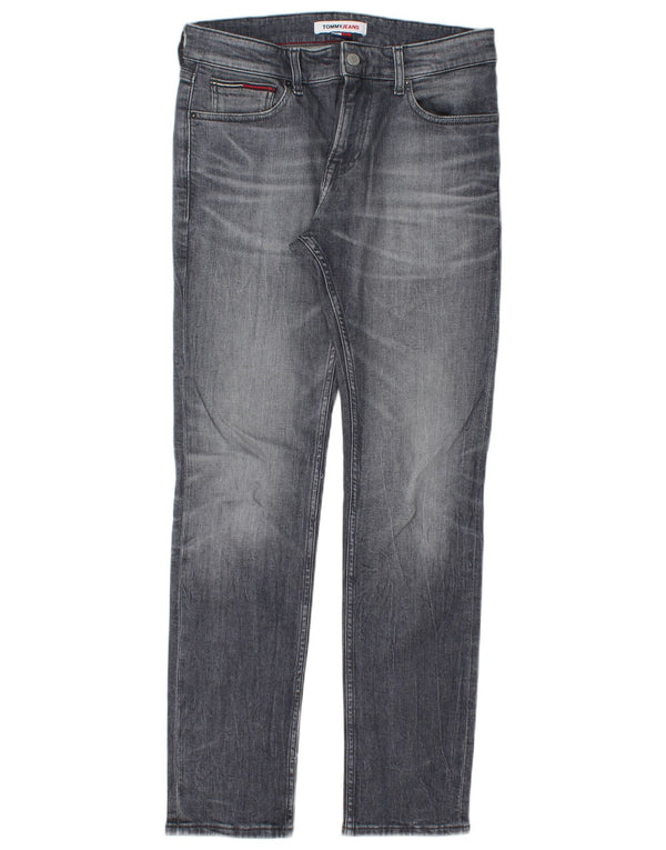 Męskie jeansy slim fit TOMMY HILFIGER W30 L32 Szara bawełna