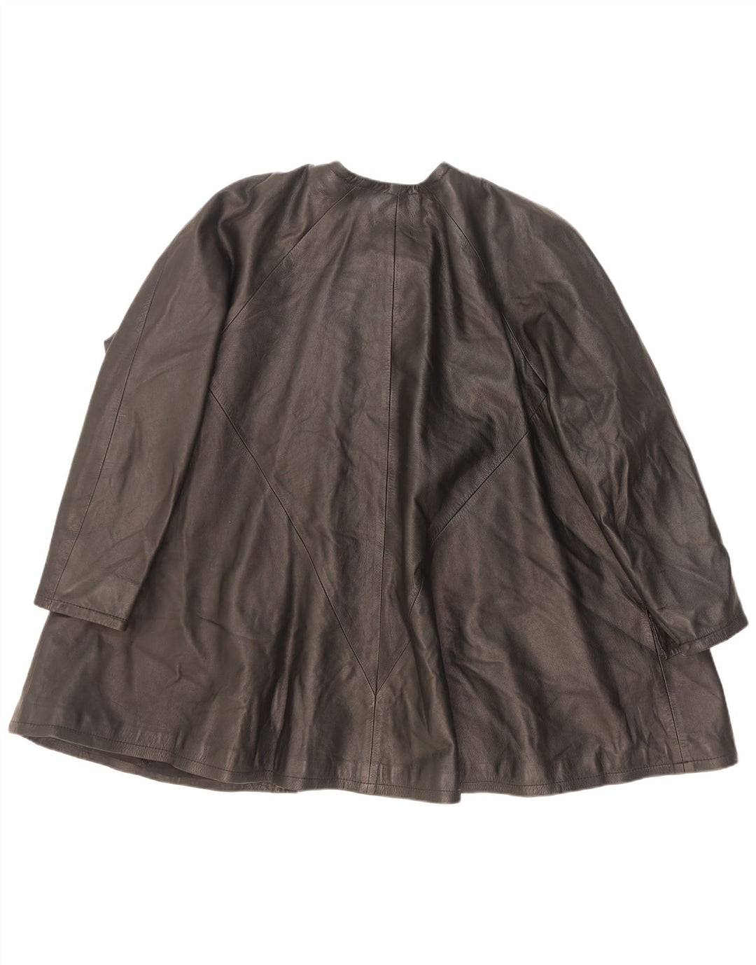 Vintage damski płaszcz skórzany oversize EU 38 średni czarny